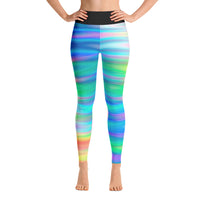 Gorgeous Rainbow Waves All Over Print Yoga Pants / Leggings