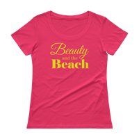 Beauty and the Beach - Ladies' Scoopneck T-Shirt