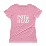 Pot Head - Funny Coffee Pot Ladies' Scoopneck T-Shirt