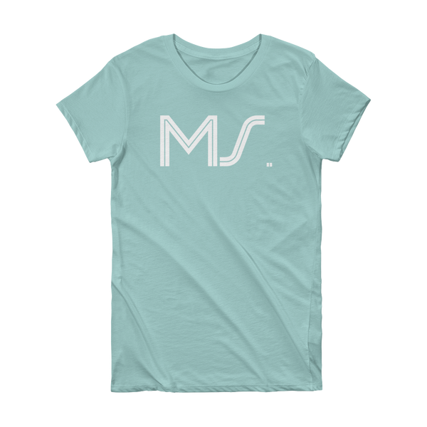 MS - State of Mississippi  Abbreviation Short Sleeve Women's T-shirt