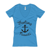 Feeling Nauti - Nautical Themed Women's V-Neck T-shirt