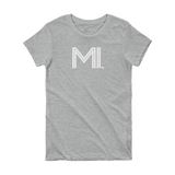 MI - State of Michigan Abbreviation Short Sleeve Women's T-shirt