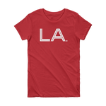 LA- State of Louisiana Abbreviation Short Sleeve Women's T-shirt