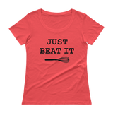 Just Beat It - Wire Whisk Funny Ladies' Scoopneck T-Shirt