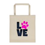 I Love My Dog - Durable Canvas Tote bag