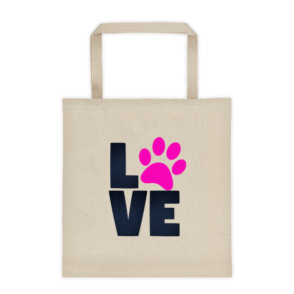 I Love My Dog - Durable Canvas Tote bag