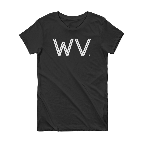 WV - State Of West Virginia Abbreviation Short Sleeve Women's T-shirt