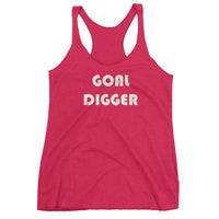 GOAL DIGGER Women's Positive Mindset Tank Top! Women's Racerback Tank