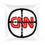 CNN With Cross hairs FAKE NEWS Square Pillow