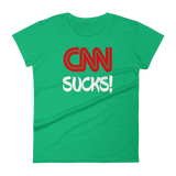 CNN Sucks! Fake News - Women's short sleeve t-shirt