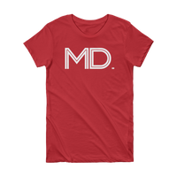 MD- State of Maryland Abbreviation Short Sleeve Women's T-shirt