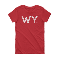 WY - State of Wyoming Abbreviation Short Sleeve Women's T-shirt