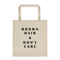 Brown Hair & Don't Care Durable Canvas Tote bag