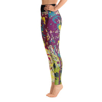 Paint Splash All Over Print Yoga Pants / Leggings