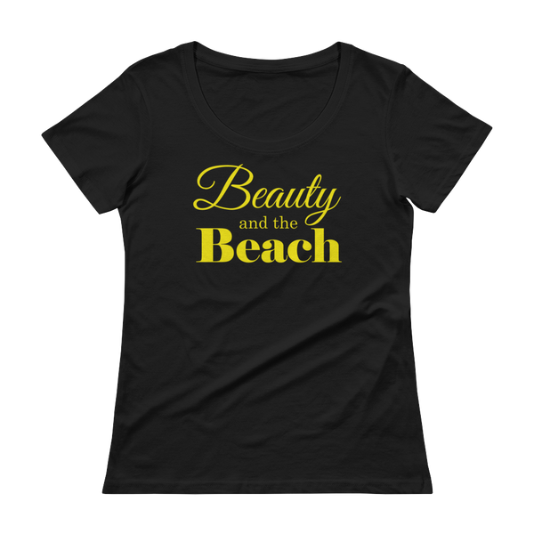 Beauty and the Beach - Ladies' Scoopneck T-Shirt