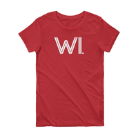 WI - State of Wisconsin Abbreviation Short Sleeve Women's T-shirt