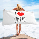 I Love Crypto - Cryptocurrency Cryptocurrencies Towel