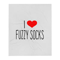 I LOVE FUZZY SOCKS Throw Blanket