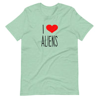 I Love ALIENS Short-Sleeve Unisex T-Shirt