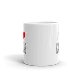 I Love KANSAS White glossy mug