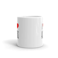 I Love ALIENS White glossy mug