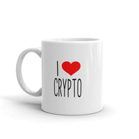 I Love Crypto - Cryptocurrency Cryptocurrencies White glossy mug