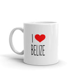I Love BELIZE White glossy mug