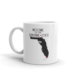 Welcome to the GUNSHINE State - Florida White glossy mug